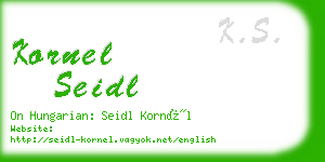 kornel seidl business card